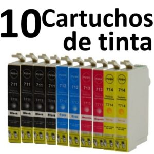 10 Compatible Ink Cartridges T1281 / T1282 / T1283 / T1284 Epson PREMIUM QUALITY - Image 1