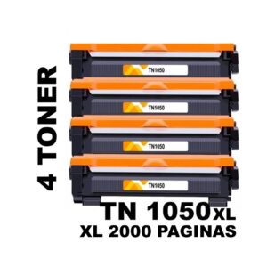 4 Toner for Brother TN1050 XL DOUBLE CAPACITY 2K EACH PREMIUM QUALITY - Image 1