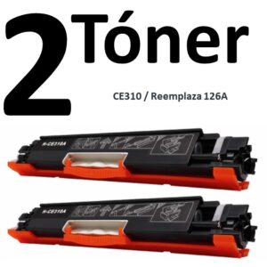 2 Toner for HP CE310A / CF350A Black Replaces 126A / 130A PREMIUM QUALITY - Image 1