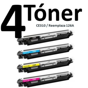 4 Toner for HP CE310A / CF350A Black Replaces 126A / 130A PREMIUM QUALITY - Image 1