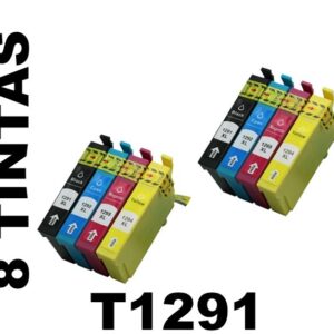 8 Compatible Ink Cartridges for Epson T1291 XL / T1292XL / T1293XL / T1294XL PREMIUM QUALITY - Image 1