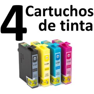 4 Compatible Ink Cartridges T1281 / T1282 / T1283 / T1284 Epson PREMIUM QUALITY - Image 1