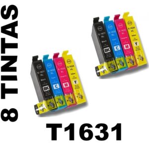 8 Compatible Ink Cartridges 16XL T1631 T1632 T1633 T1634 PREMIUM QUALITY - Image 1