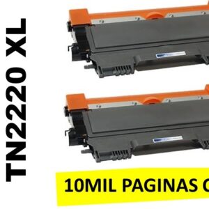 2 Toner for Brother TN2210 / TN2220 XXL JUMBO 10 THOUSAND COPIES EACH 10K - Image 1