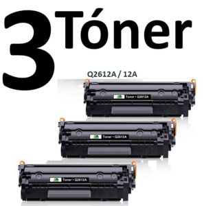 3 Toner for HP Q2612A / 12A PREMIUM QUALITY - Image 1