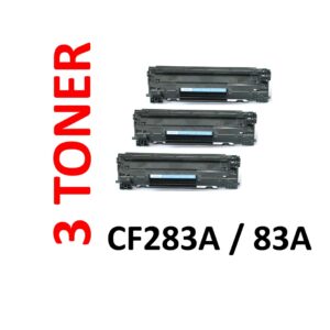 3 Toner for HP CF283A / 83A Black PREMIUM QUALITY - Image 1