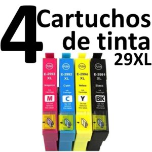 4 Compatible Ink Cartridges 29XL T2991 T2992 T2993 T2994 PREMIUM QUALITY - Image 1