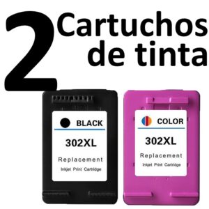 2 Compatible Black and Color Ink Cartridges 302 XL HP PREMIUM QUALITY - Image 1