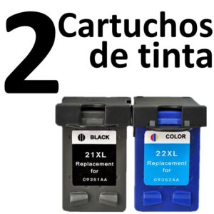 2 Compatible Ink Cartridges 21XL and 22XL HP PREMIUM QUALITY - Image 1