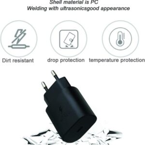 ULTRA FAST PD 25W CHARGER COMPATIBLE WITH SAMSUNG WITH BLACK CABLE - Image 2