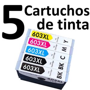 5 Compatible Ink Cartridges 603XL Epson PREMIUM QUALITY - Image 1