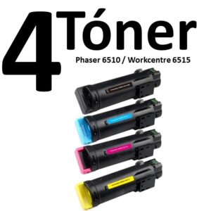 4 Toner for Xerox Phaser 6510 / Workcentre 6515 Black and Color PREMIUM QUALITY - Image 1