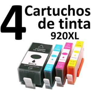 4 Compatible Black and Color Ink Cartridges 920 XL HP PREMIUM QUALITY - Image 1