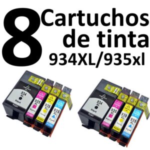 8 Compatible Black and Color Ink Cartridges 934 XL / 935 XL HP PREMIUM QUALITY - Image 1