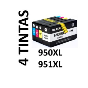 4 Cartuchos de Tinta Compatible 950 XL / 951 XL HP CALIDAD PREMIUM - Image 1