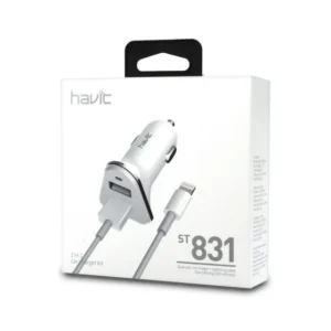 Dual cigarette lighter charger with cable for iPhone - Image 1